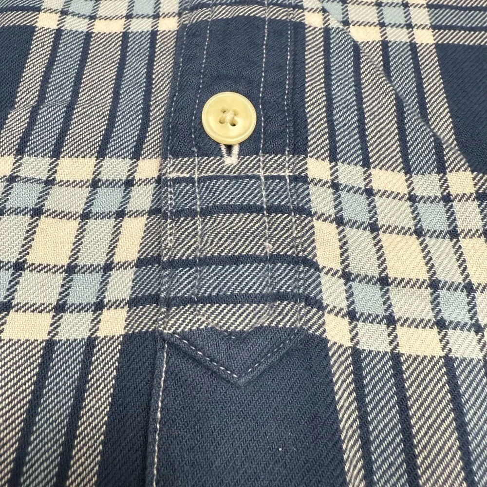 EUC Men's J. CREW Flannel Shirtings‎ Tailored-Fit Plaid Long Sleeve Shirt | Med.